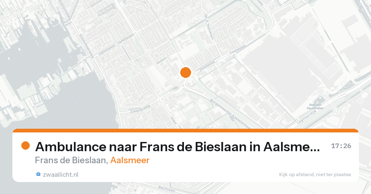 Ambulance naar Frans de Bieslaan in Aalsmeer — 27 mei 2026
