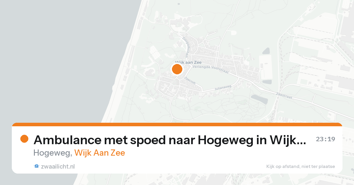 Ambulance met spoed naar Hogeweg in Wijk Aan Zee — 19 aug 2026
