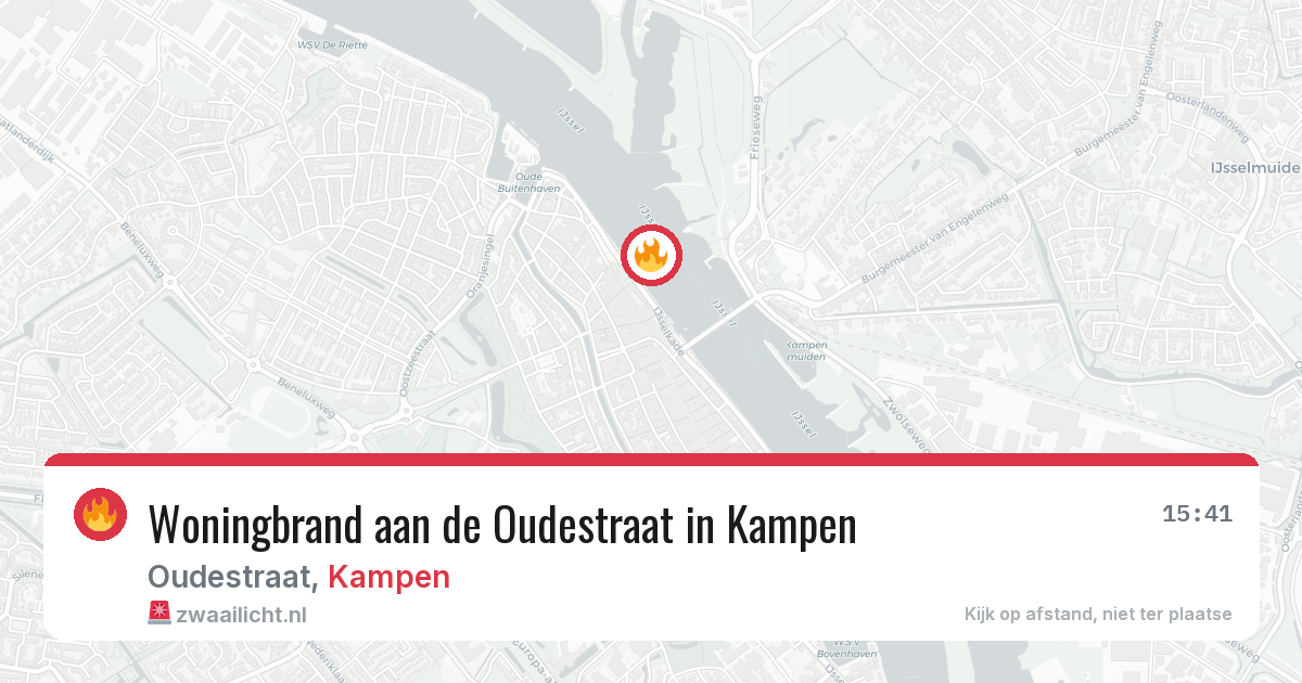 Woningbrand aan de Oudestraat in Kampen — 12 aug 2026