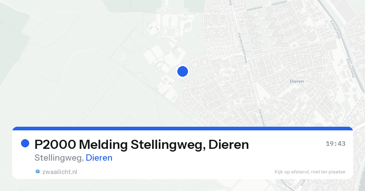 P2000 Melding Stellingweg, Dieren — 16 aug 2026