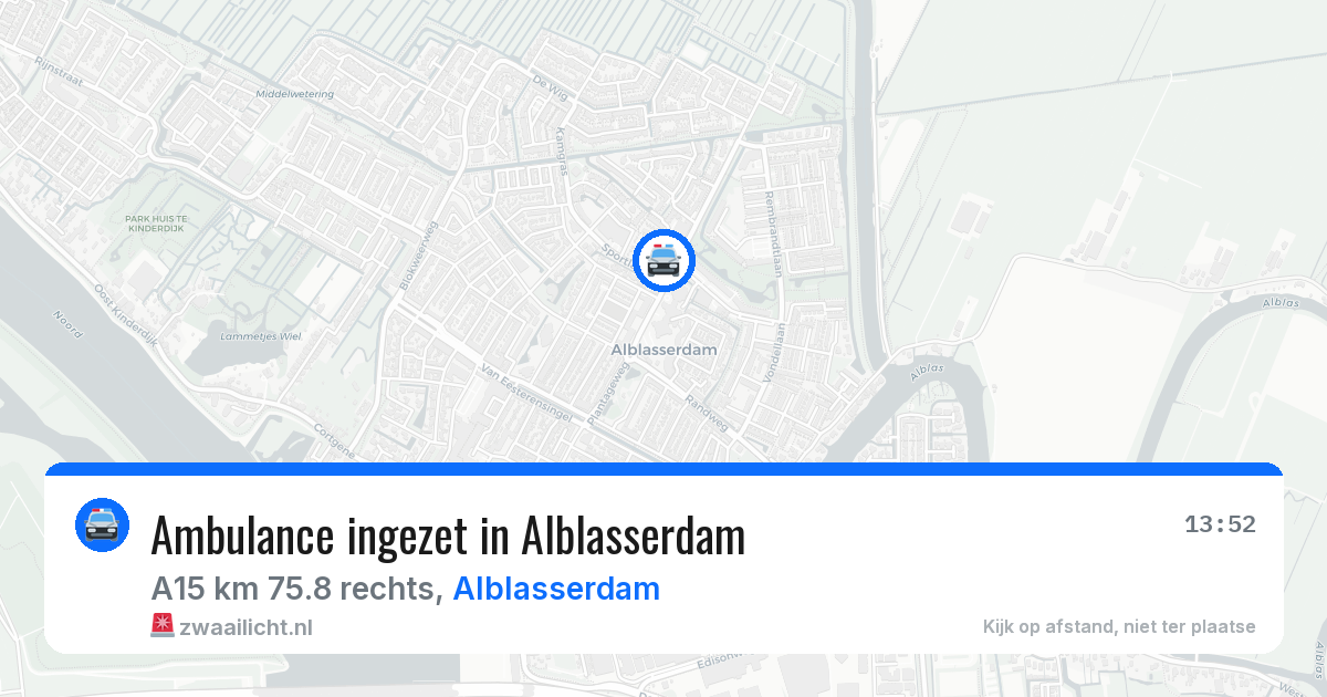 Ambulance ingezet in Alblasserdam — 21 jan 2026