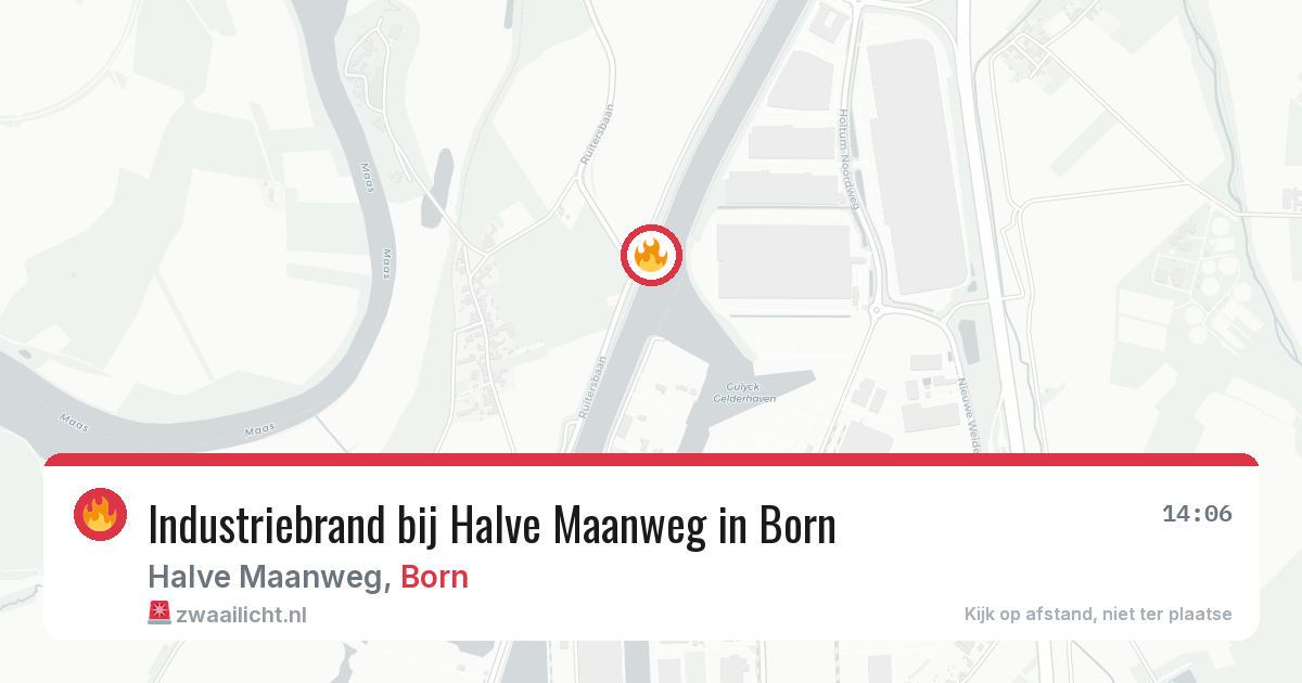 Industriebrand bij Halve Maanweg in Born — 21 mrt 2026