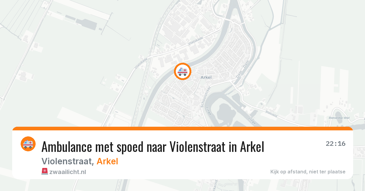 Ambulance met spoed naar Violenstraat in Arkel — 11 aug 2026