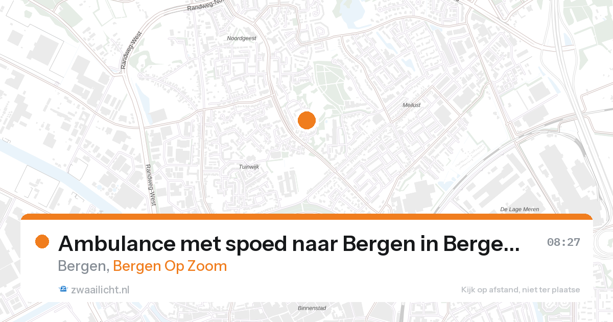 Ambulance met spoed naar Bergen in Bergen Op Zoom — 27 aug 2026