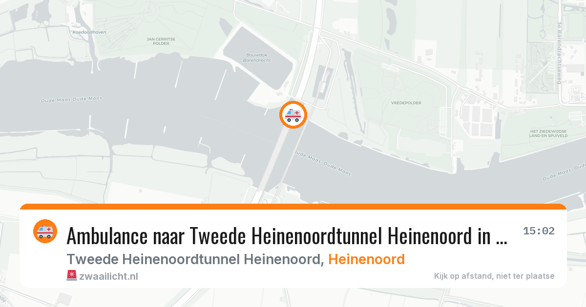 Ambulance naar Tweede Heinenoordtunnel Heinenoord in Heinenoord — 24 jul 2026