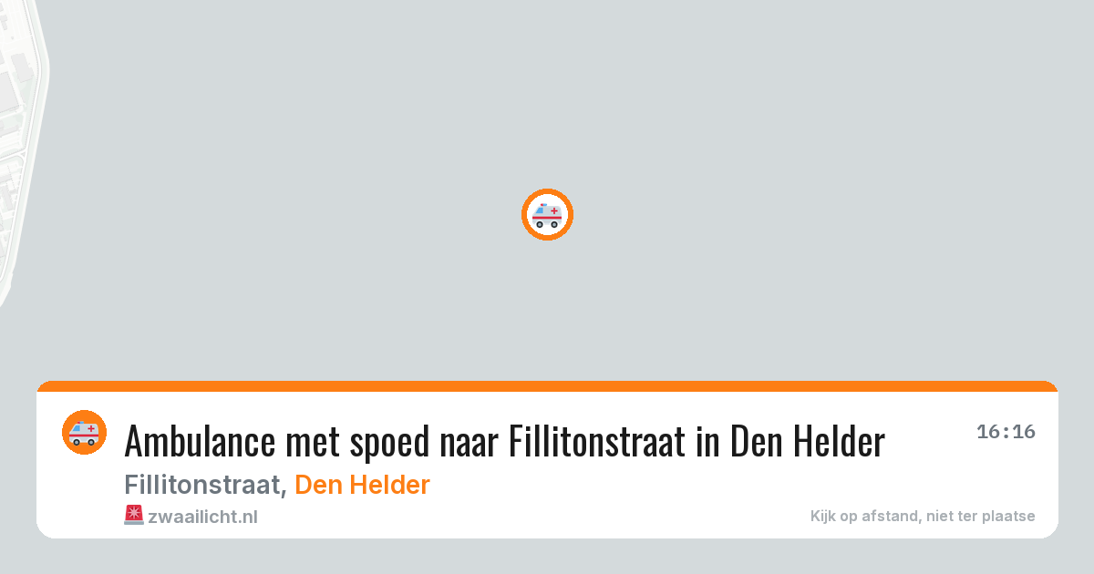 Ambulance met spoed naar Fillitonstraat in Den Helder — 2 jul 2026