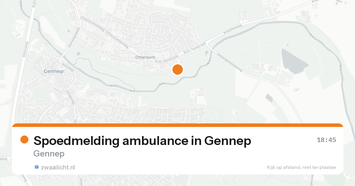 Spoedmelding ambulance in Gennep — 16 aug 2026