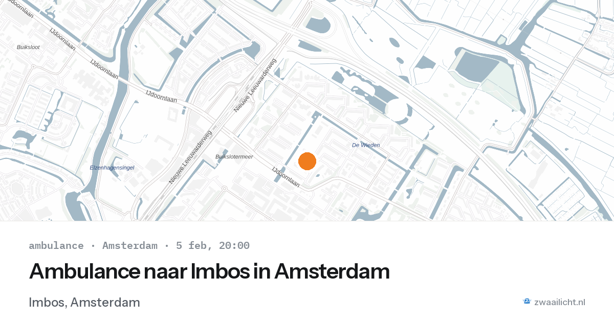 Ambulance naar Imbos in Amsterdam — 5 feb 2026