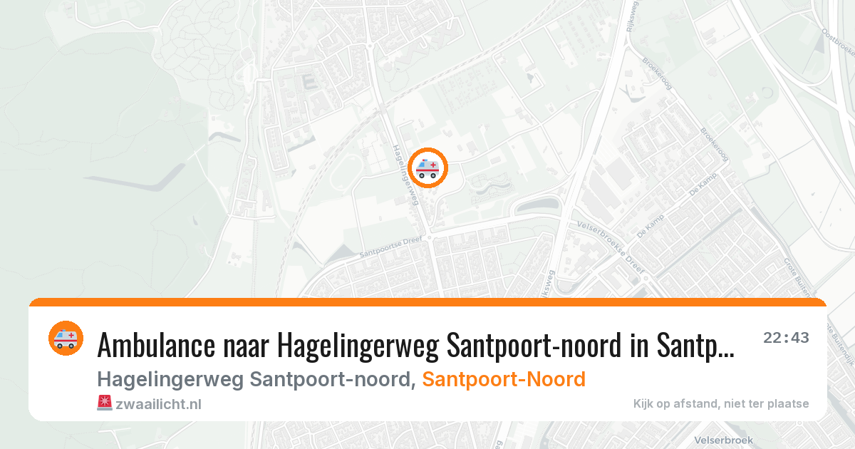 Ambulance naar Hagelingerweg Santpoort-noord in Santpoort-Noord — 25 apr 2026