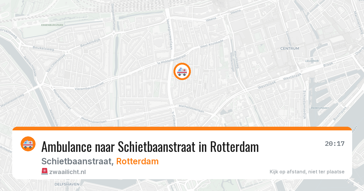 Ambulance naar Schietbaanstraat in Rotterdam — 12 aug 2026