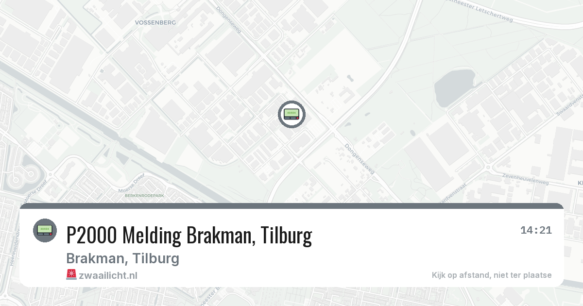 P2000 Melding Brakman, Tilburg — 29 apr 2026