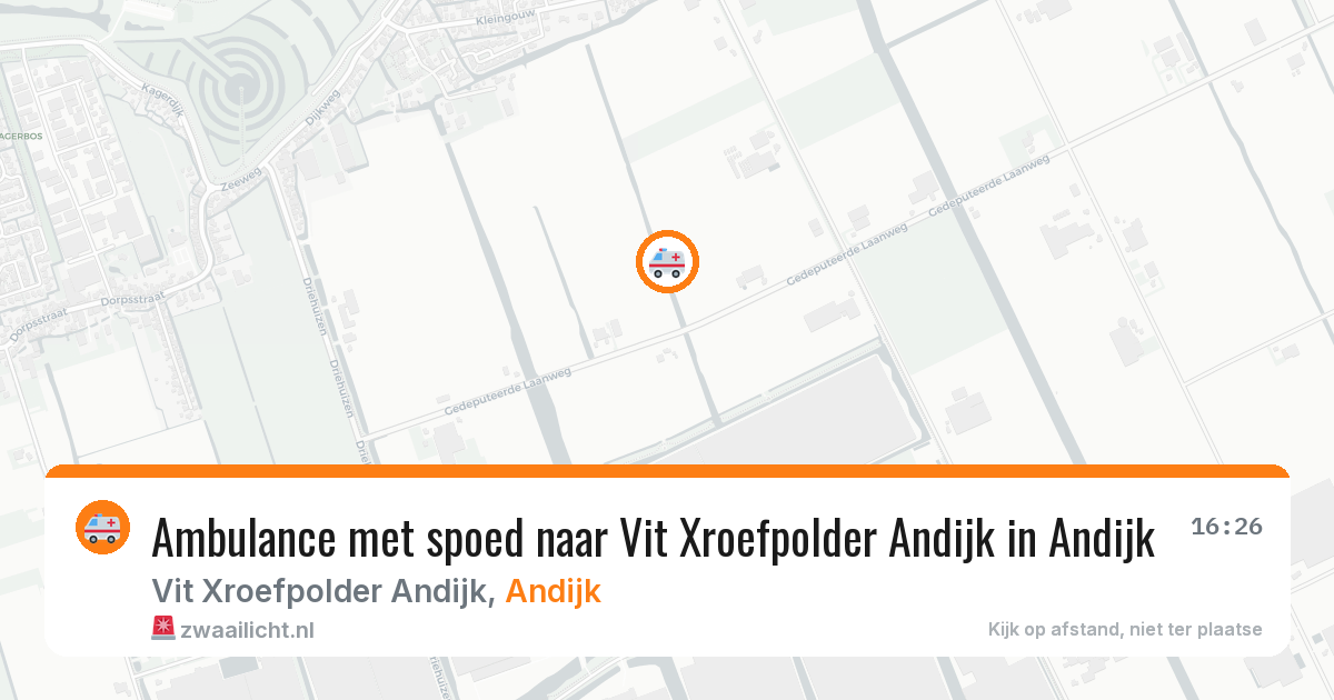 Ambulance met spoed naar Vit Xroefpolder Andijk in Andijk — 20 jun 2026
