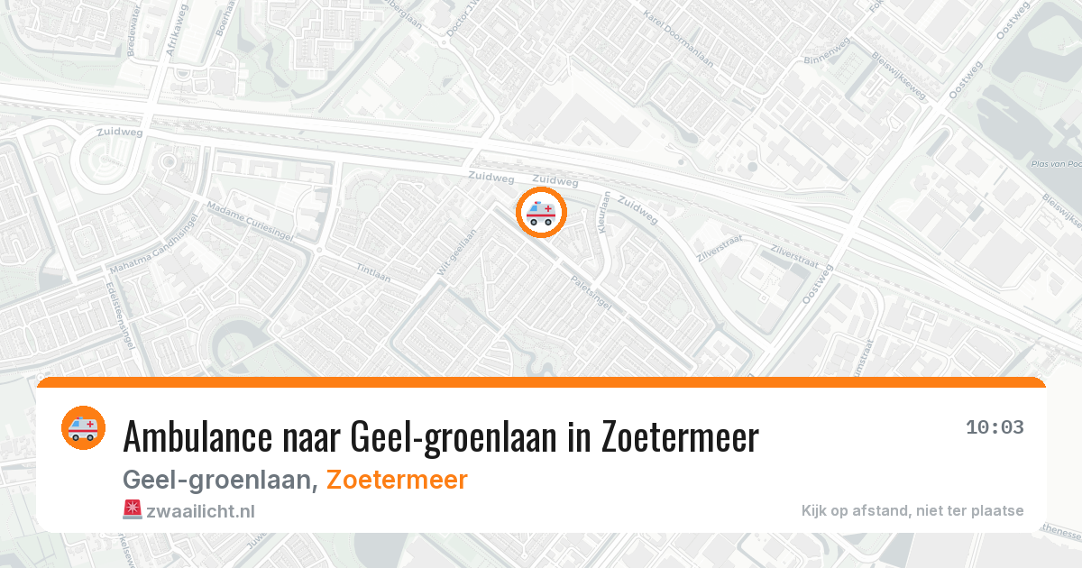 Ambulance naar Geel-groenlaan in Zoetermeer — 2 apr 2026