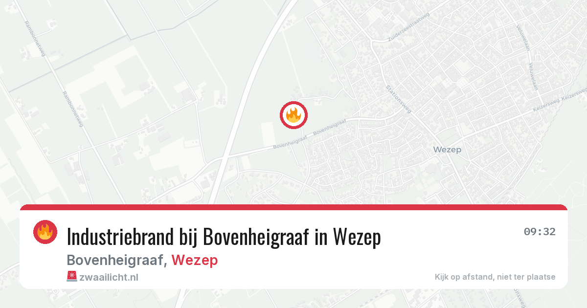 Industriebrand bij Bovenheigraaf in Wezep — 6 jun 2026