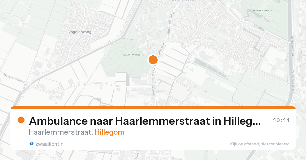 Ambulance naar Haarlemmerstraat in Hillegom — 21 aug 2026
