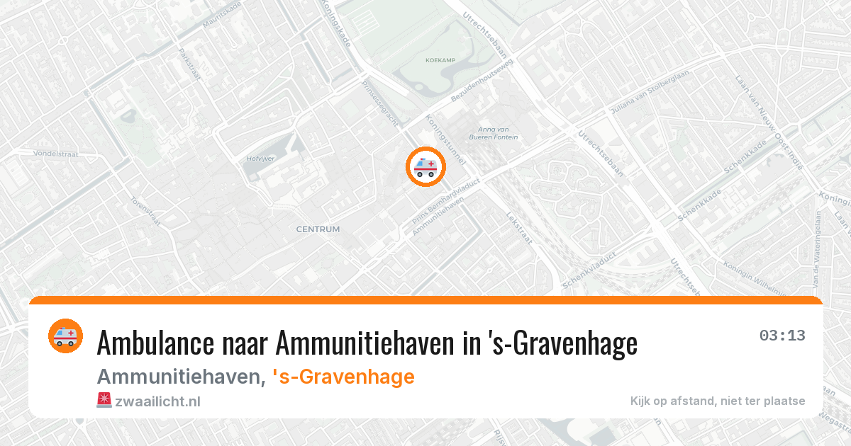 Ambulance naar Ammunitiehaven in 's-Gravenhage — 9 aug 2026