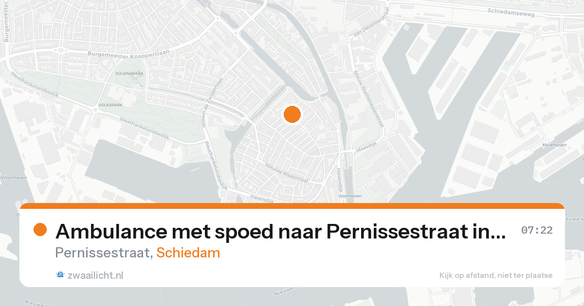 Ambulance met spoed naar Pernissestraat in Schiedam — 8 feb 2026