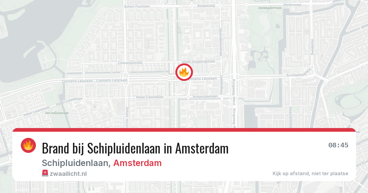 Brand bij Schipluidenlaan in Amsterdam — 12 jun 2026