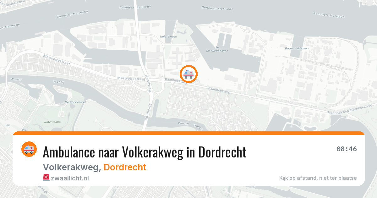 Ambulance naar Volkerakweg in Dordrecht — 28 jun 2026