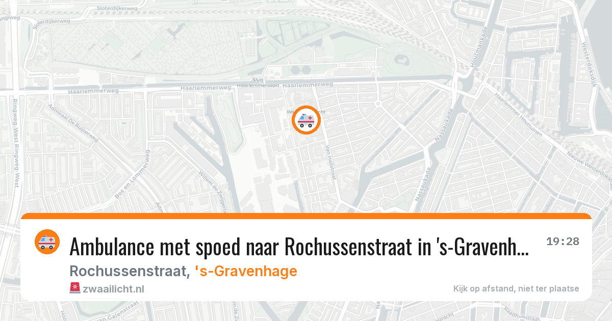 Ambulance met spoed naar Rochussenstraat in 's-Gravenhage — 13 mrt 2026