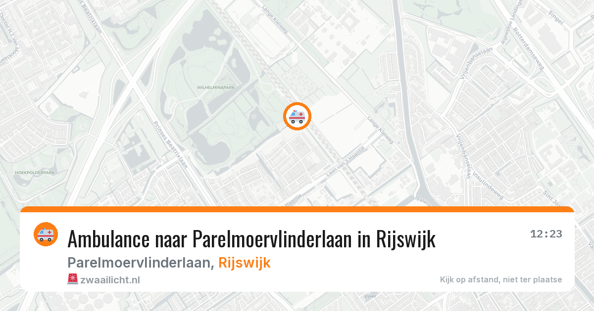 Ambulance naar Parelmoervlinderlaan in Rijswijk — 4 mei 2026