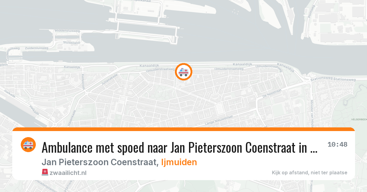 Ambulance met spoed naar Jan Pieterszoon Coenstraat in Ijmuiden — 24 apr 2026