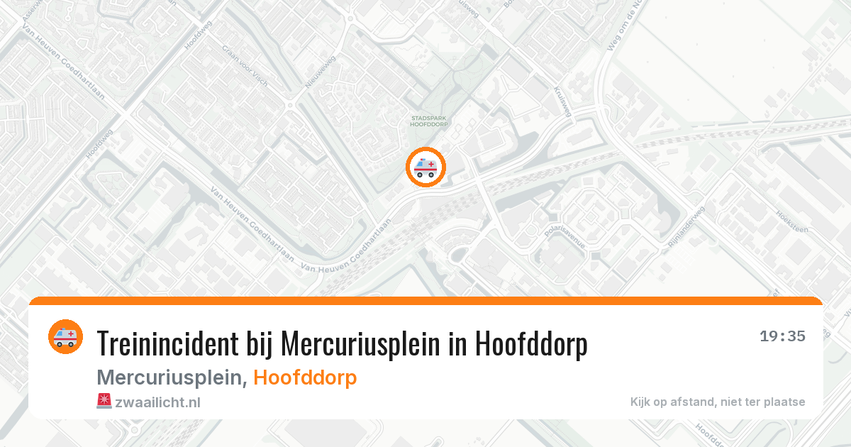 Treinincident bij Mercuriusplein in Hoofddorp — 30 mrt 2026
