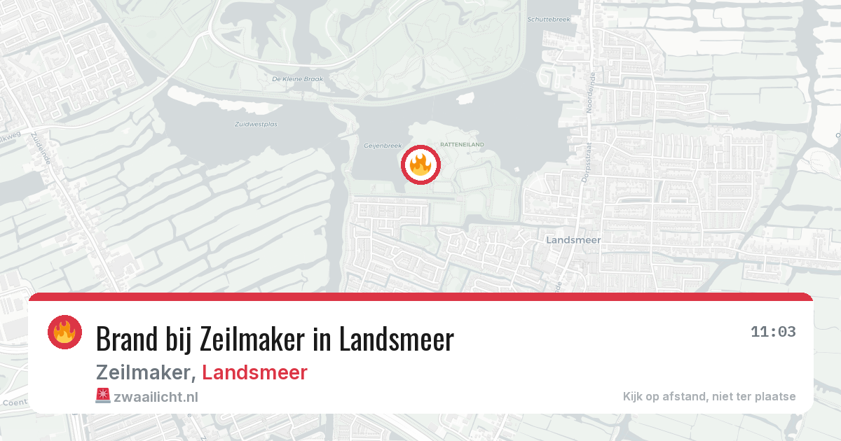 Brand bij Zeilmaker in Landsmeer — 7 aug 2026