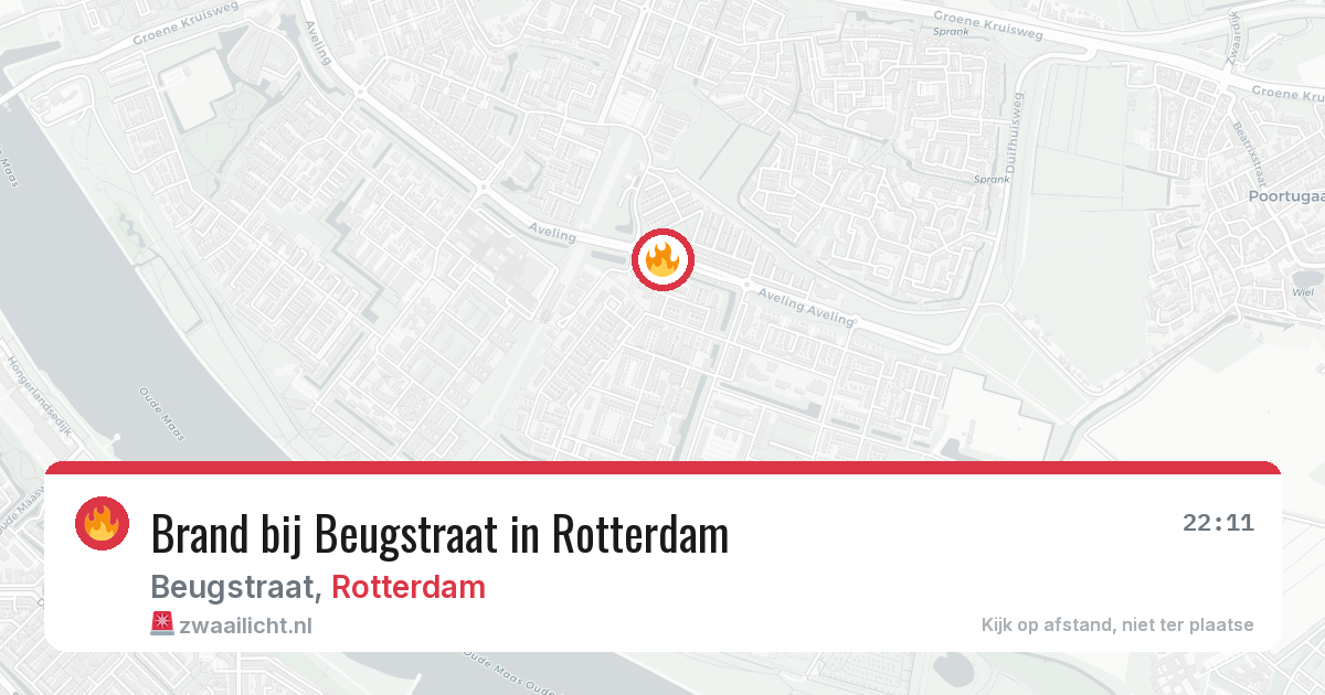 Brand bij Beugstraat in Rotterdam — 6 jul 2026