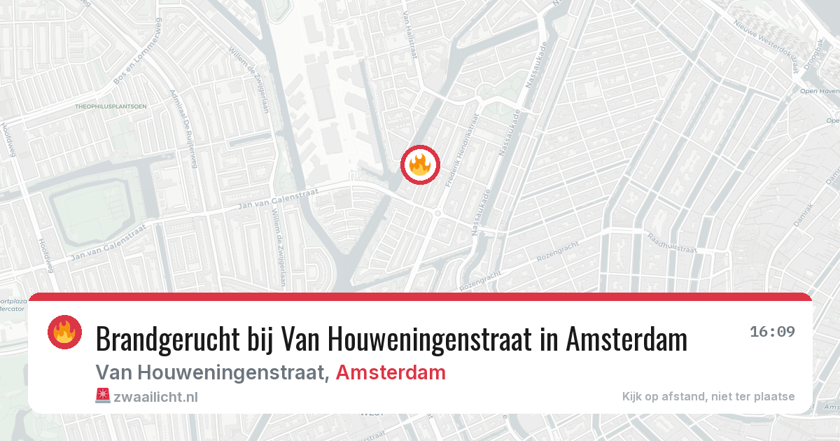 Brandgerucht bij Van Houweningenstraat in Amsterdam — 15 mei 2026