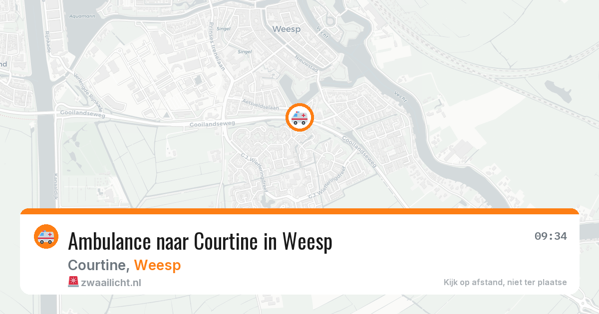 Ambulance naar Courtine in Weesp — 8 jul 2026