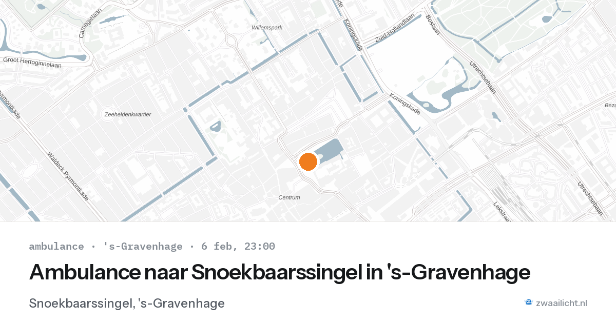 Ambulance naar Snoekbaarssingel in 's-Gravenhage — 6 feb 2026