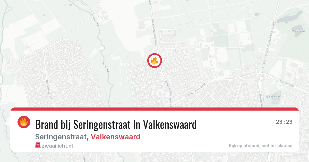 Brand bij Seringenstraat in Valkenswaard — 17 apr 2026