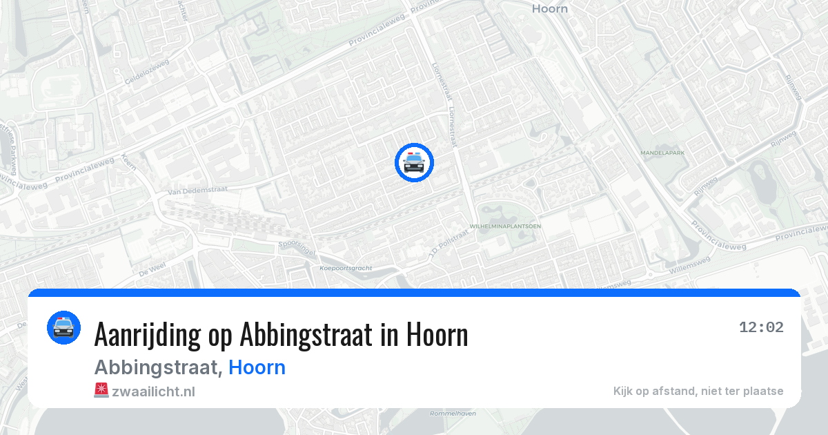 Aanrijding op Abbingstraat in Hoorn — 28 mei 2026