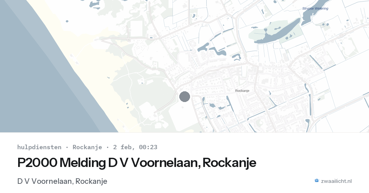 P2000 Melding D V Voornelaan, Rockanje — 1 feb 2026