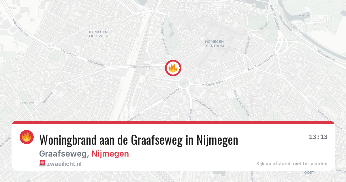 Woningbrand aan de Graafseweg in Nijmegen — 6 jul 2026