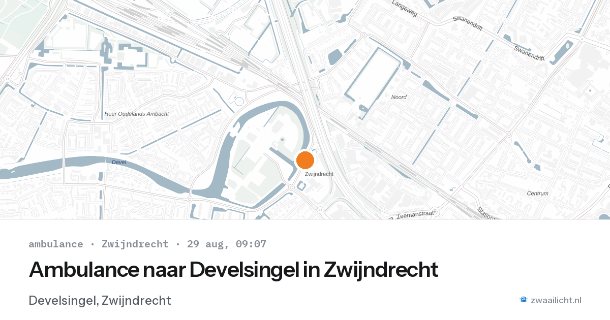 Ambulance naar Develsingel in Zwijndrecht — 29 aug 2026
