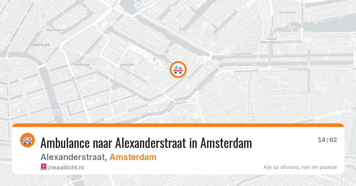 Ambulance naar Alexanderstraat in Amsterdam — 4 jul 2026