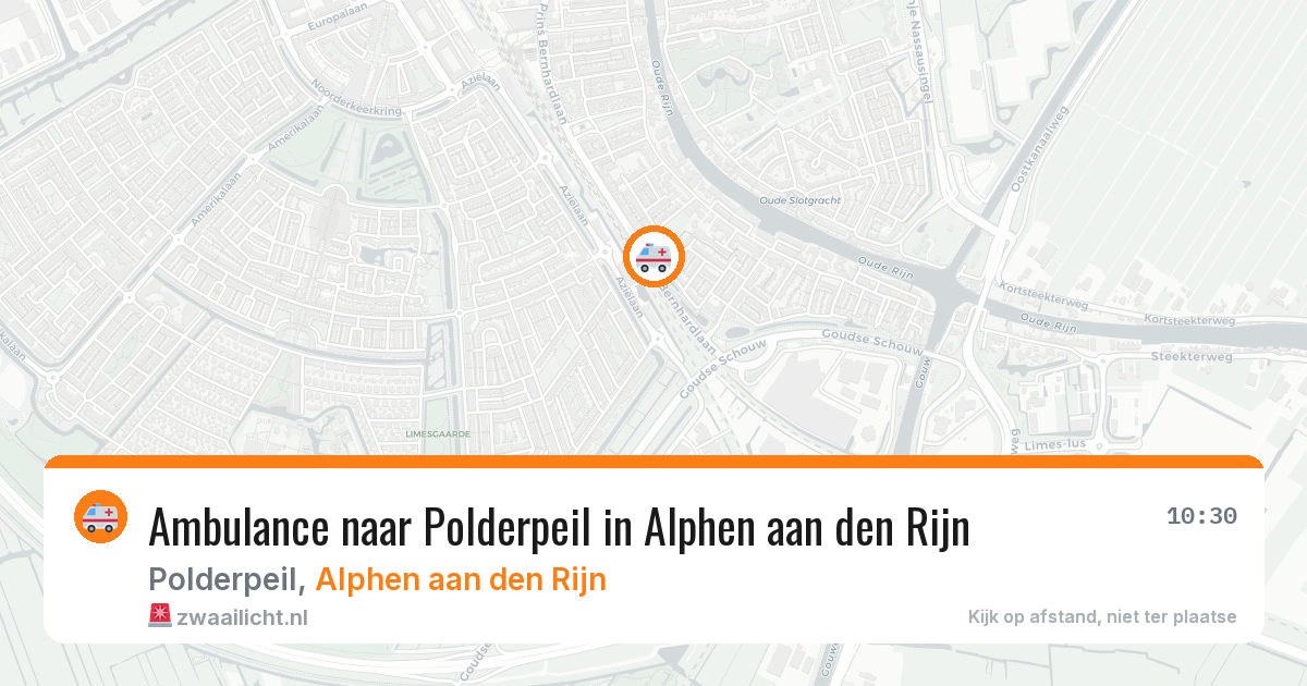 Ambulance naar Polderpeil in Alphen aan den Rijn — 28 mrt 2026