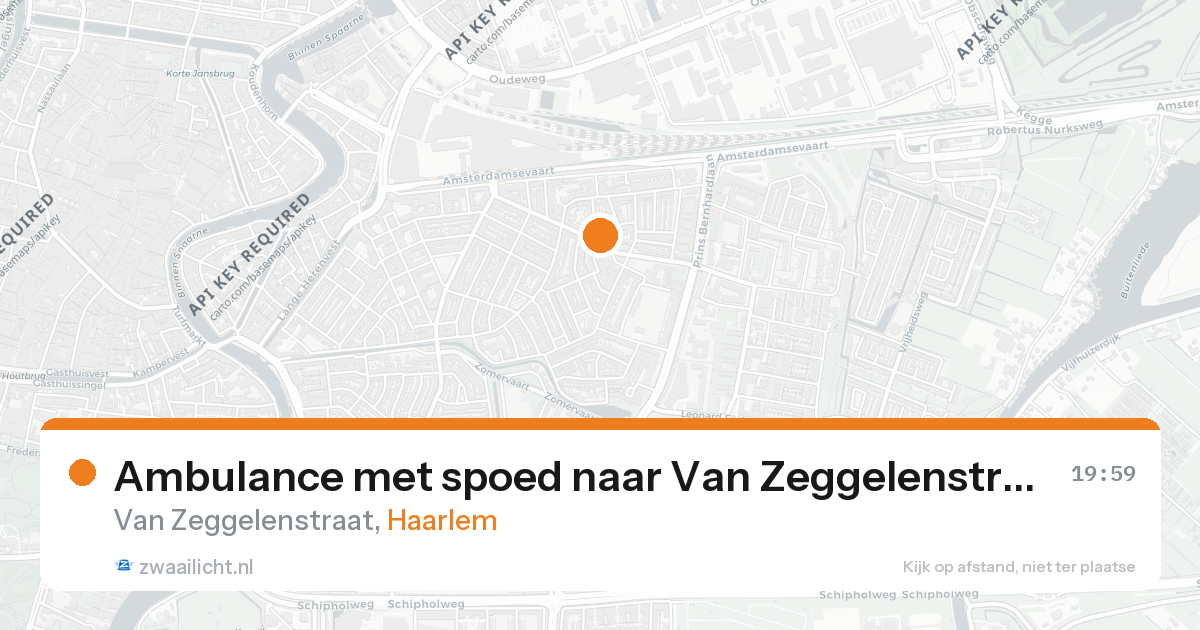 Ambulance met spoed naar Van Zeggelenstraat in Haarlem — 6 jun 2026