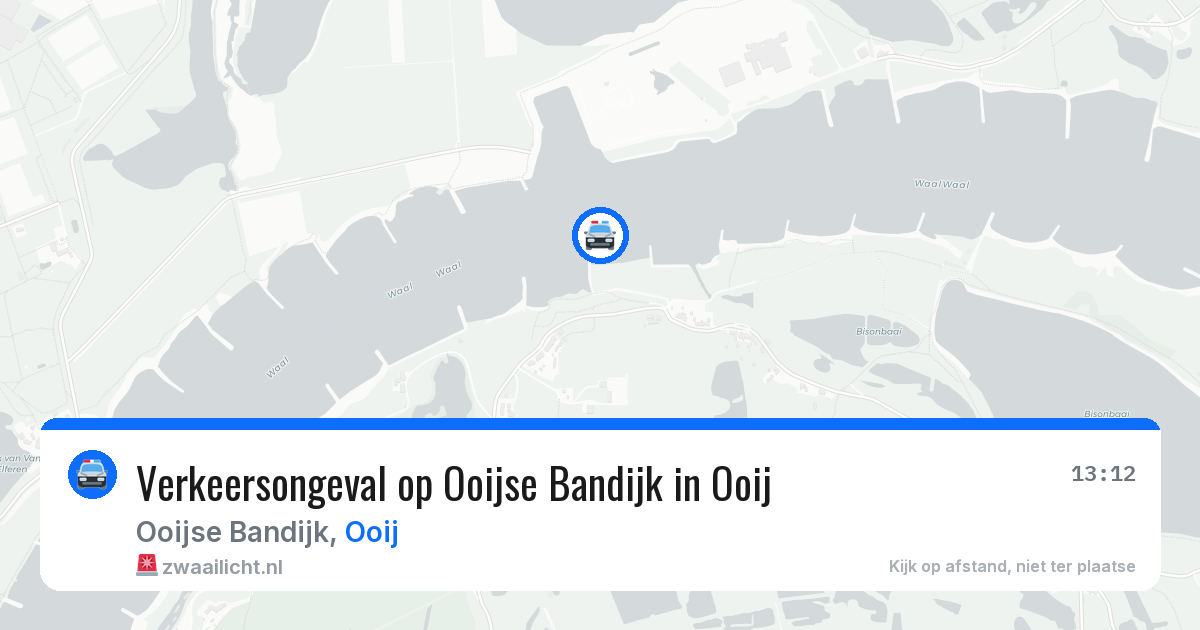 Verkeersongeval op Ooijse Bandijk in Ooij — 15 jun 2026