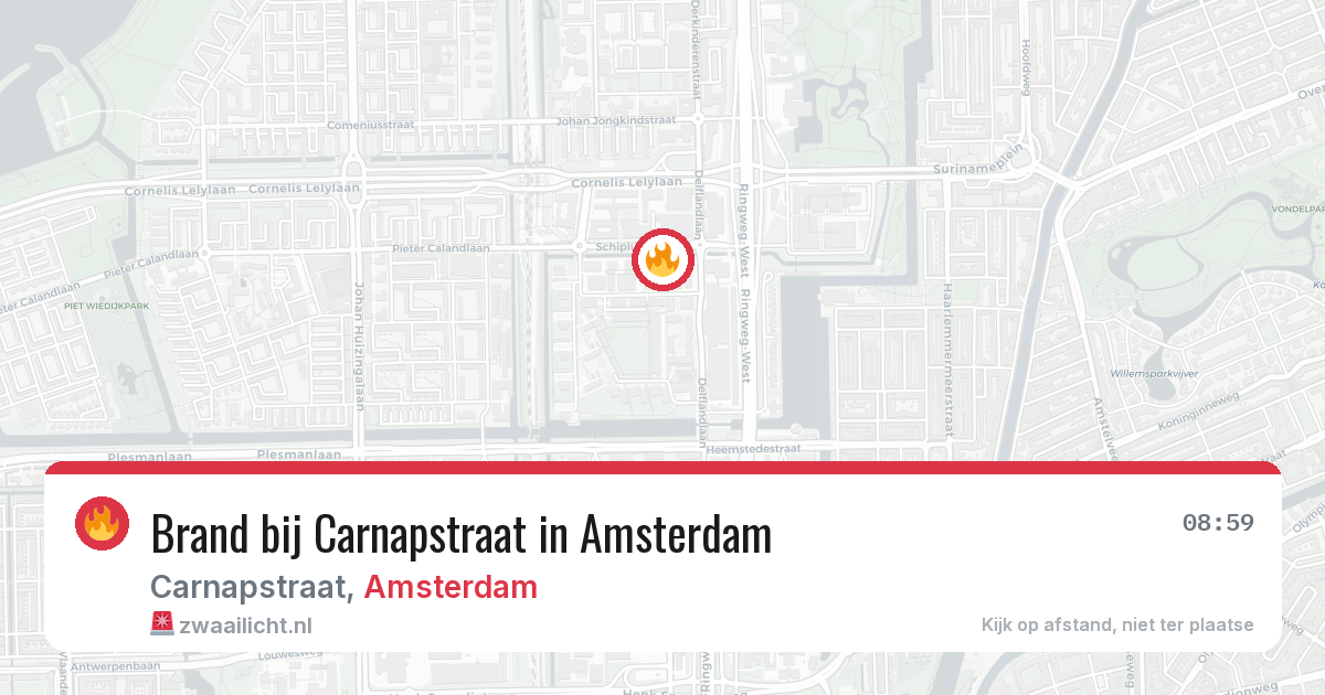 Brand bij Carnapstraat in Amsterdam — 20 mei 2026