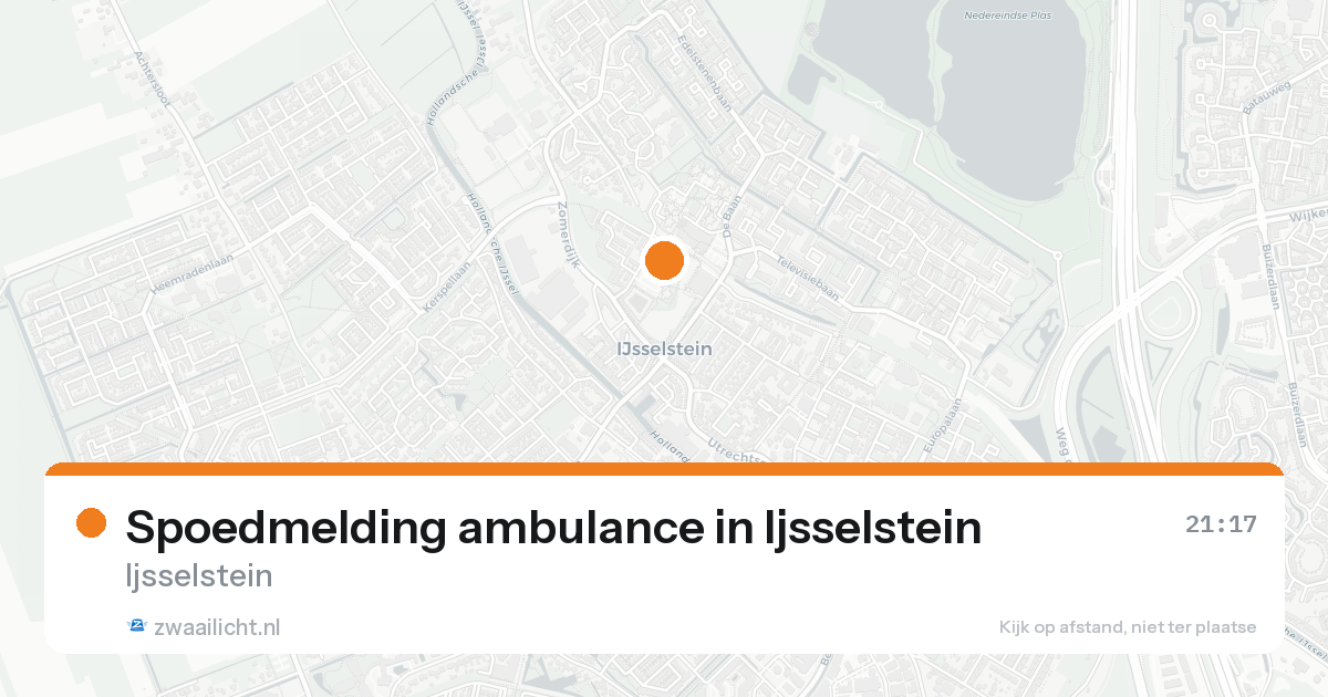 Spoedmelding ambulance in Ijsselstein — 17 jun 2026