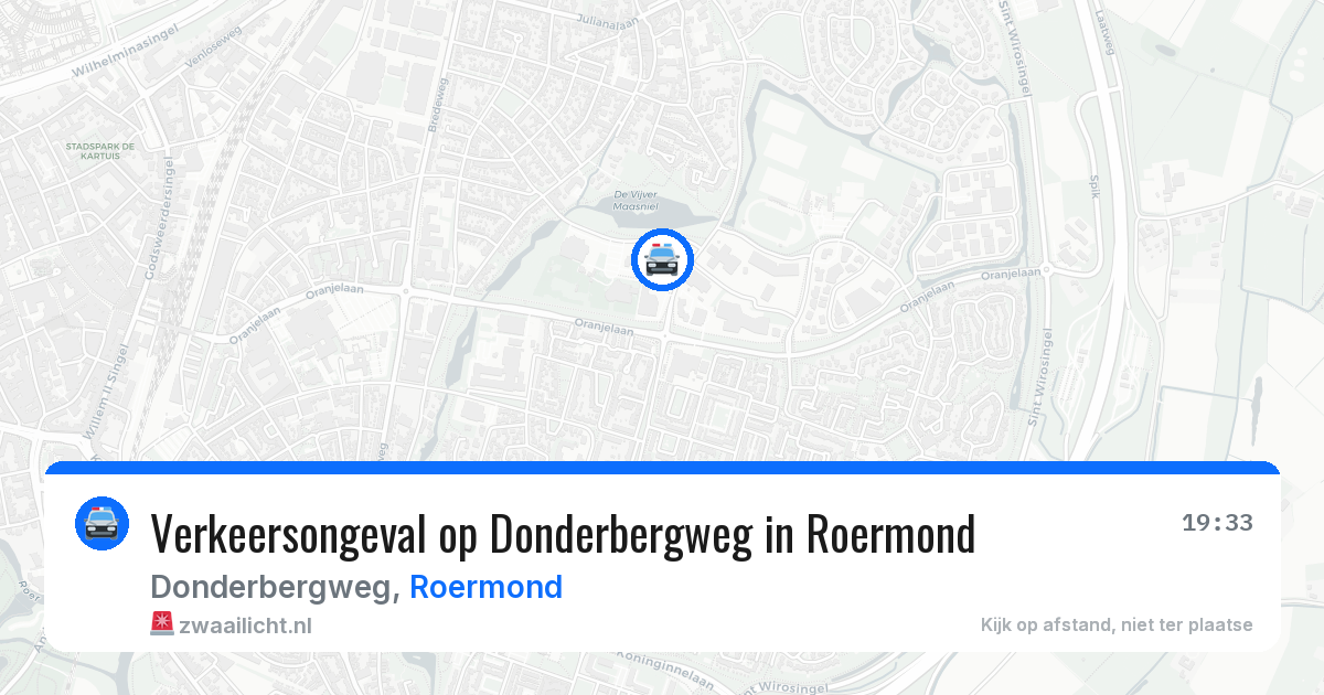 Verkeersongeval op Donderbergweg in Roermond — 18 apr 2026