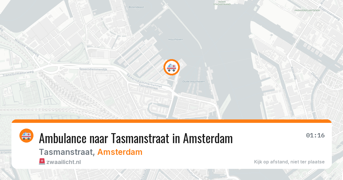 Ambulance naar Tasmanstraat in Amsterdam — 27 jun 2026