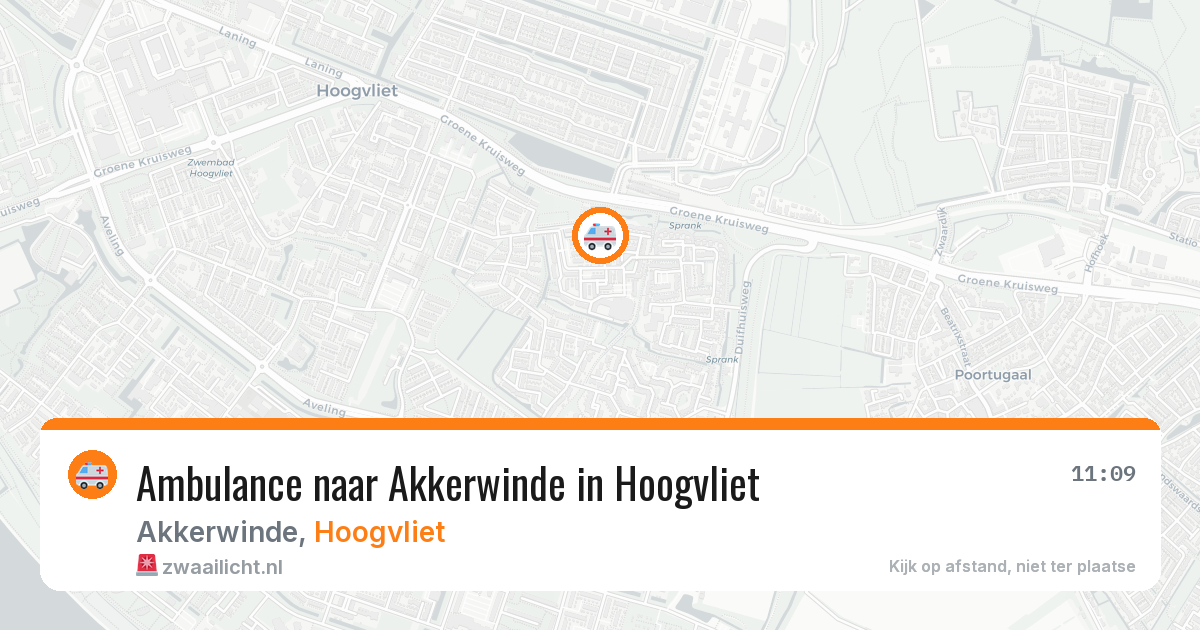 Ambulance naar Akkerwinde in Hoogvliet — 10 aug 2026
