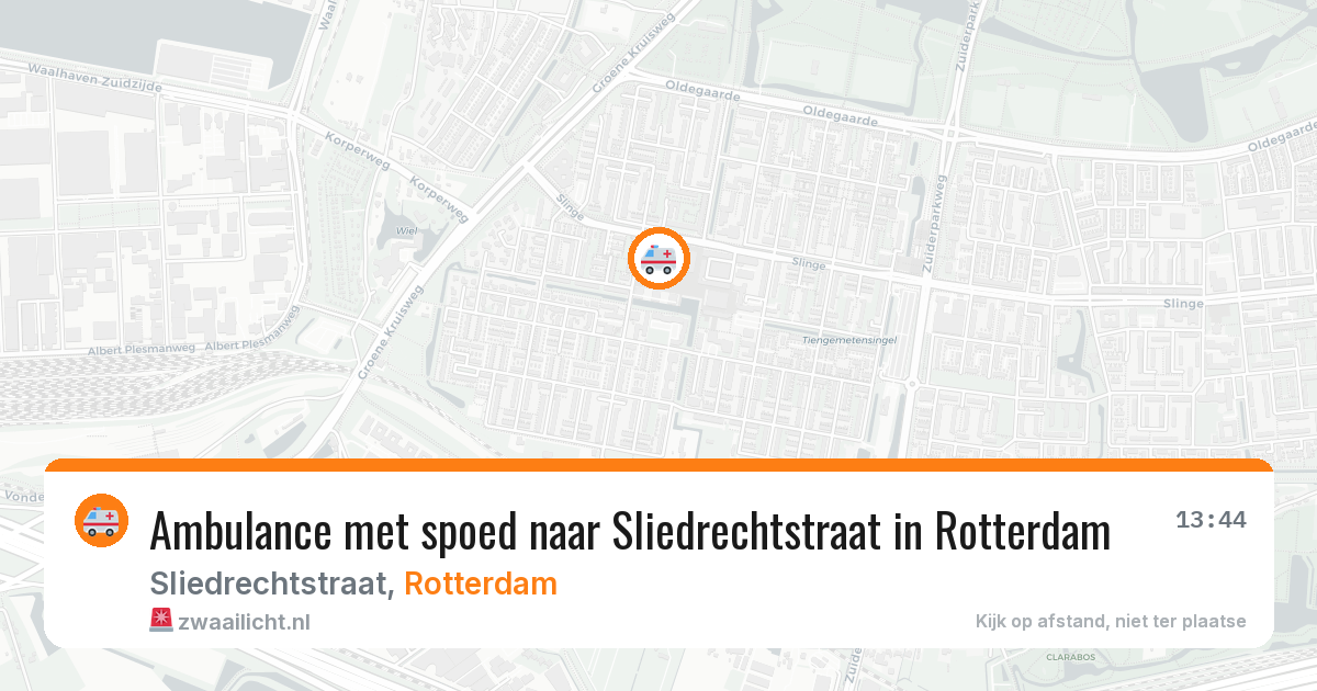 Ambulance met spoed naar Sliedrechtstraat in Rotterdam — 24 mrt 2026