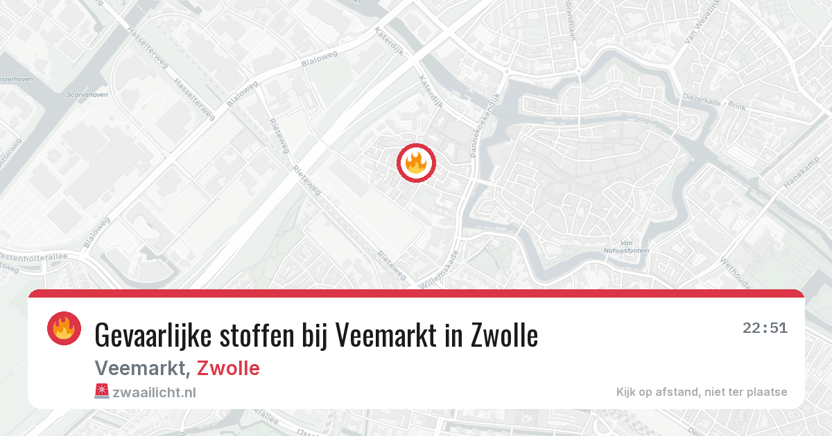 Gevaarlijke stoffen bij Veemarkt in Zwolle — 14 jul 2026