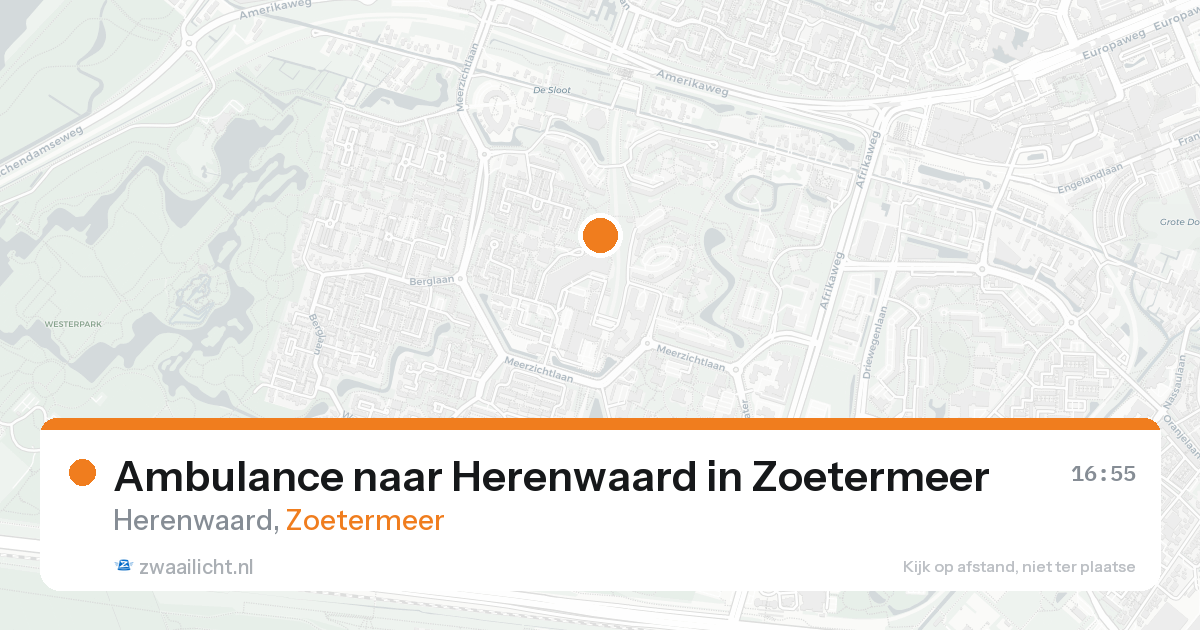 Ambulance naar Herenwaard in Zoetermeer — 19 aug 2026