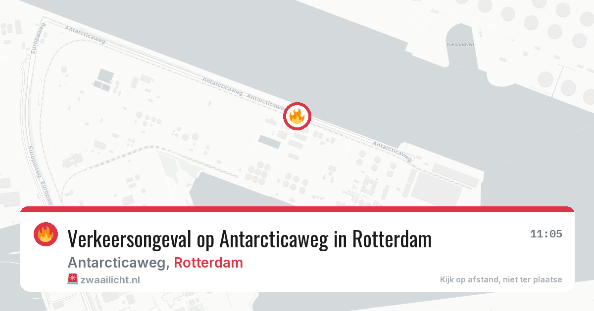 Verkeersongeval op Antarcticaweg in Rotterdam — 10 mei 2026